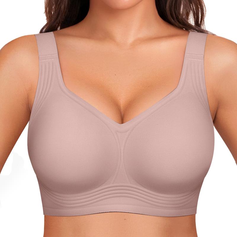 Full coverage wireless bra