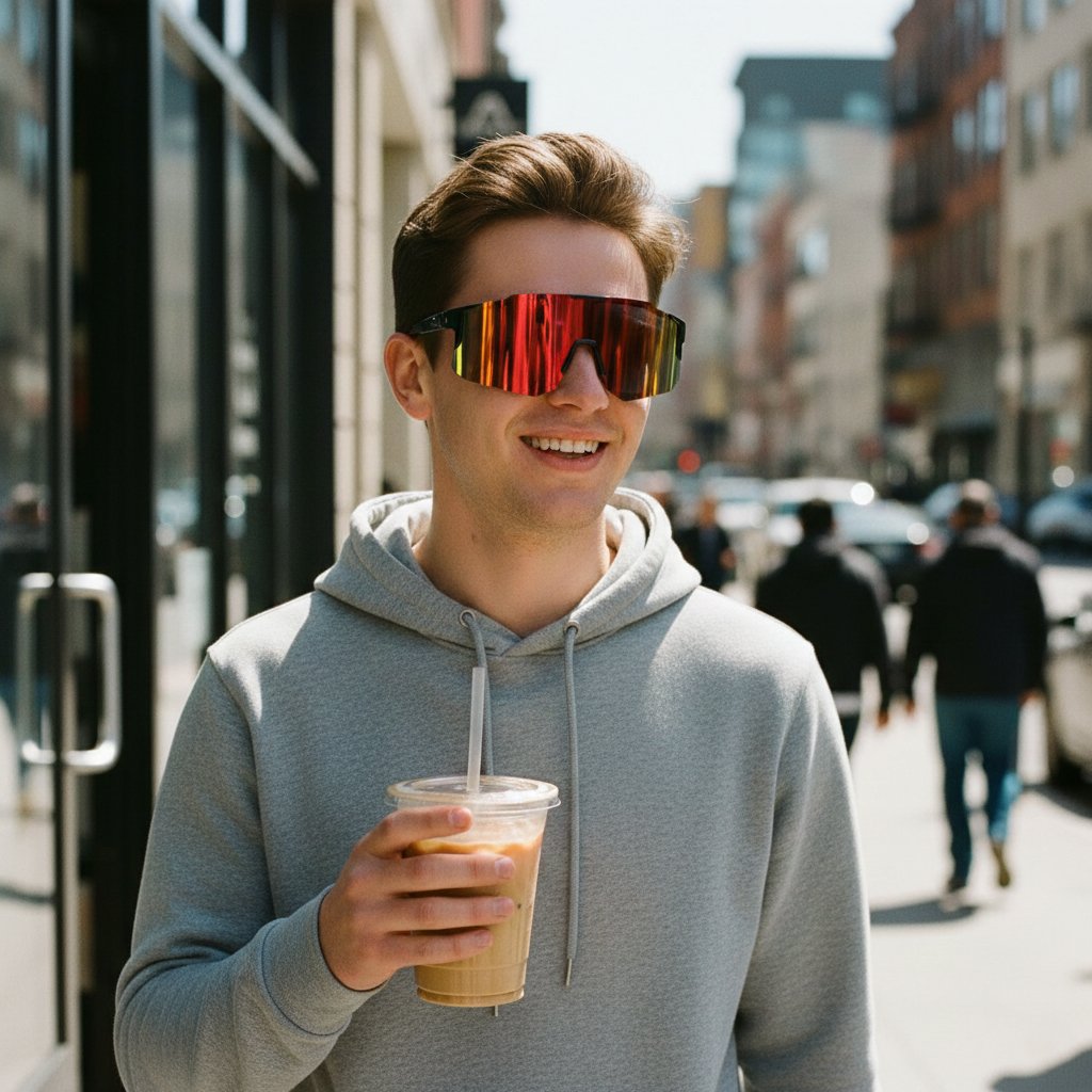 Skiing, mountaineering, and cycling goggles (windproof and sandproof)