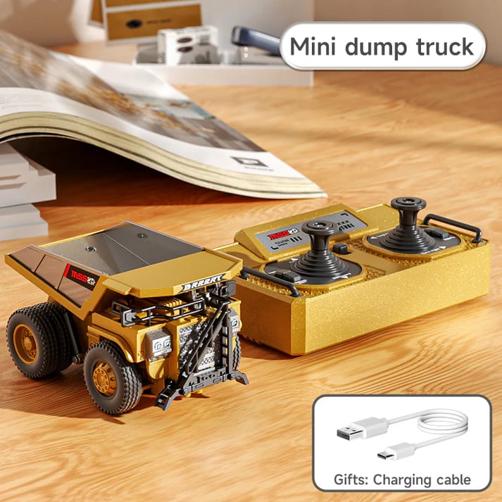 🔥Hot Sale🚜 1:64 Premium Alloy Mini RC Construction Set – Forklift, Excavator & Dump Truck