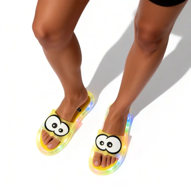 Rainbow Step · LED Light-Up Matching Slippers