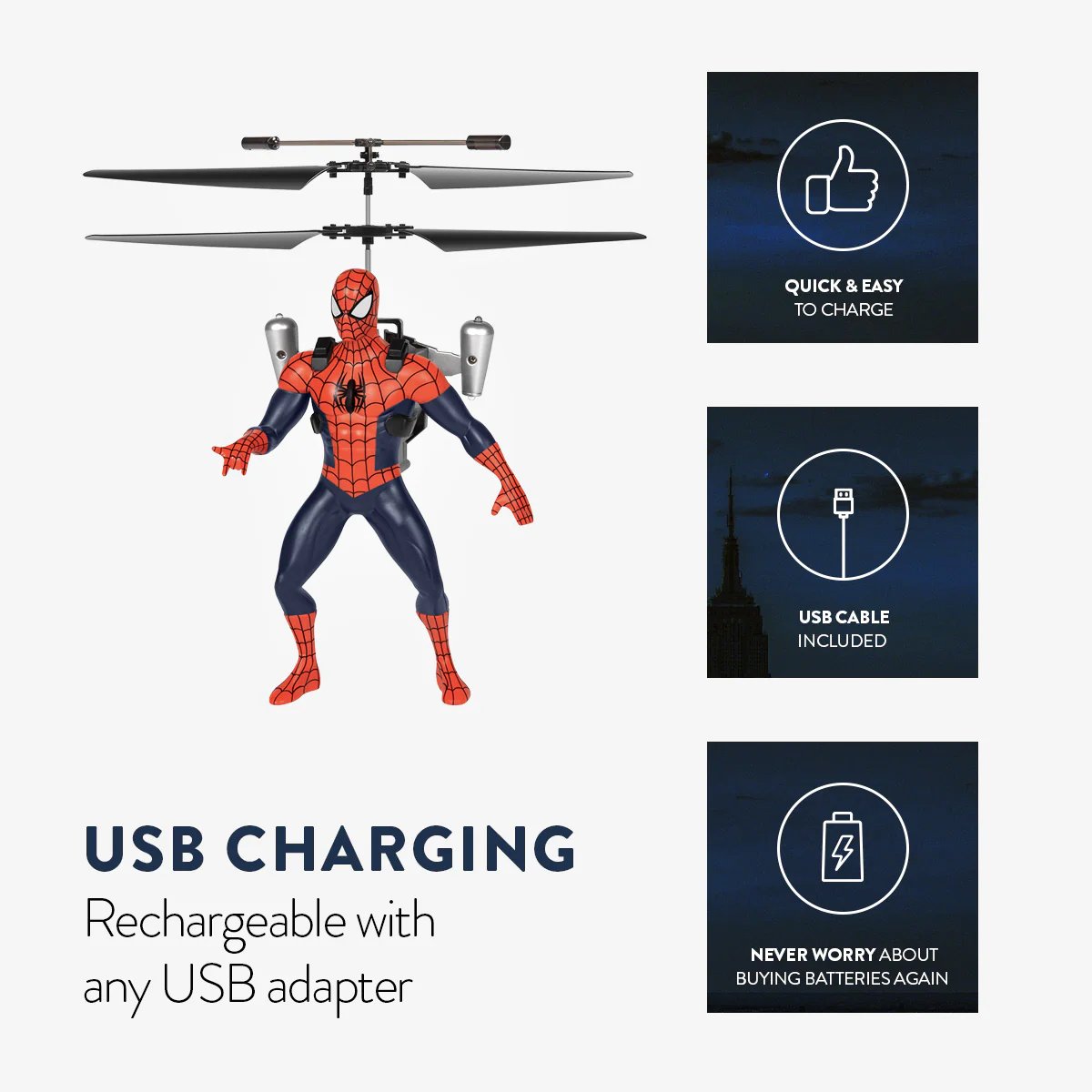 đ„HOT SALE 49% OFFâšSpider-Man IR Remote Control Flying Figure