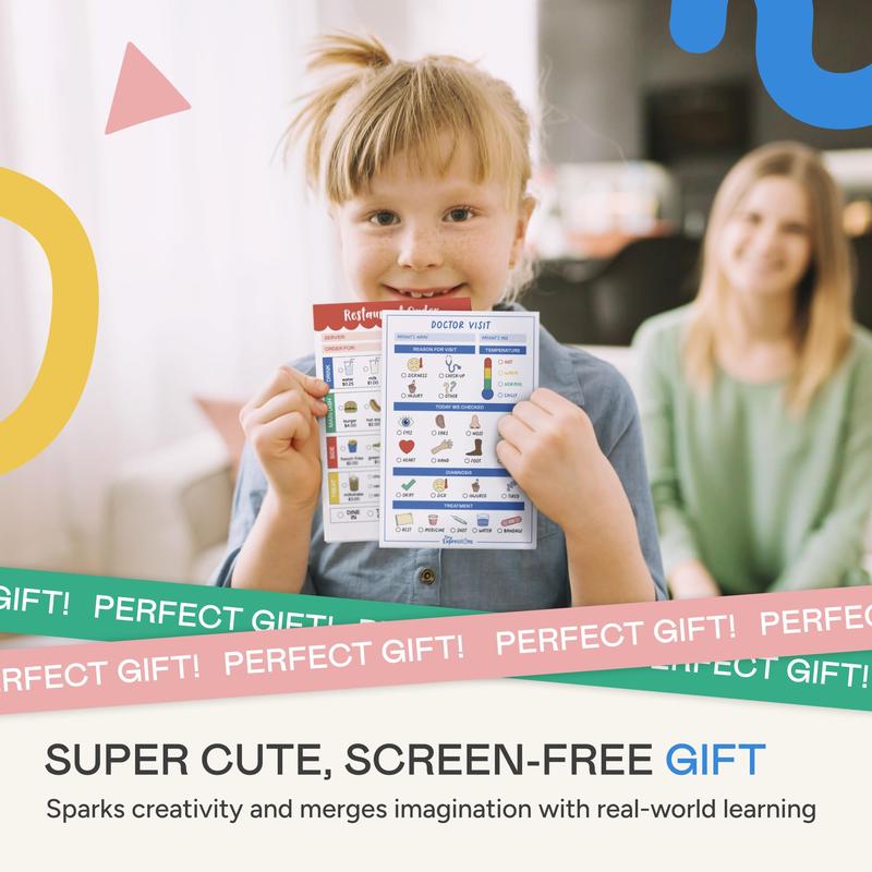 🔥Last Day 49% OFF - 🥳 Pretend Play Notepads | 2-Pack | 50 Pages Each ✨