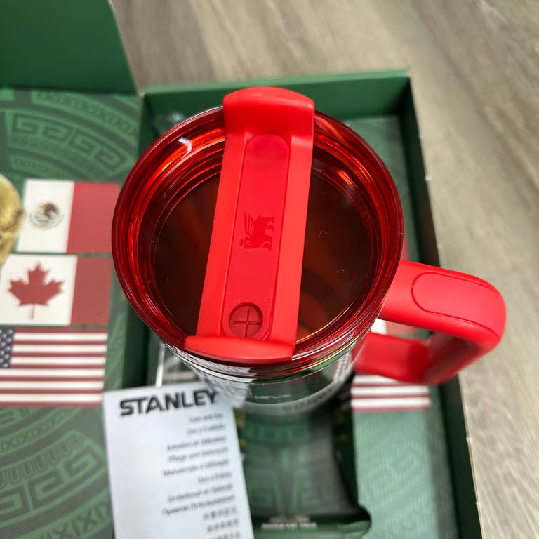 2026 World Cup Exclusive: Stanley 40oz Tumbler with Handle - Mexico Aztec Pattern Edition