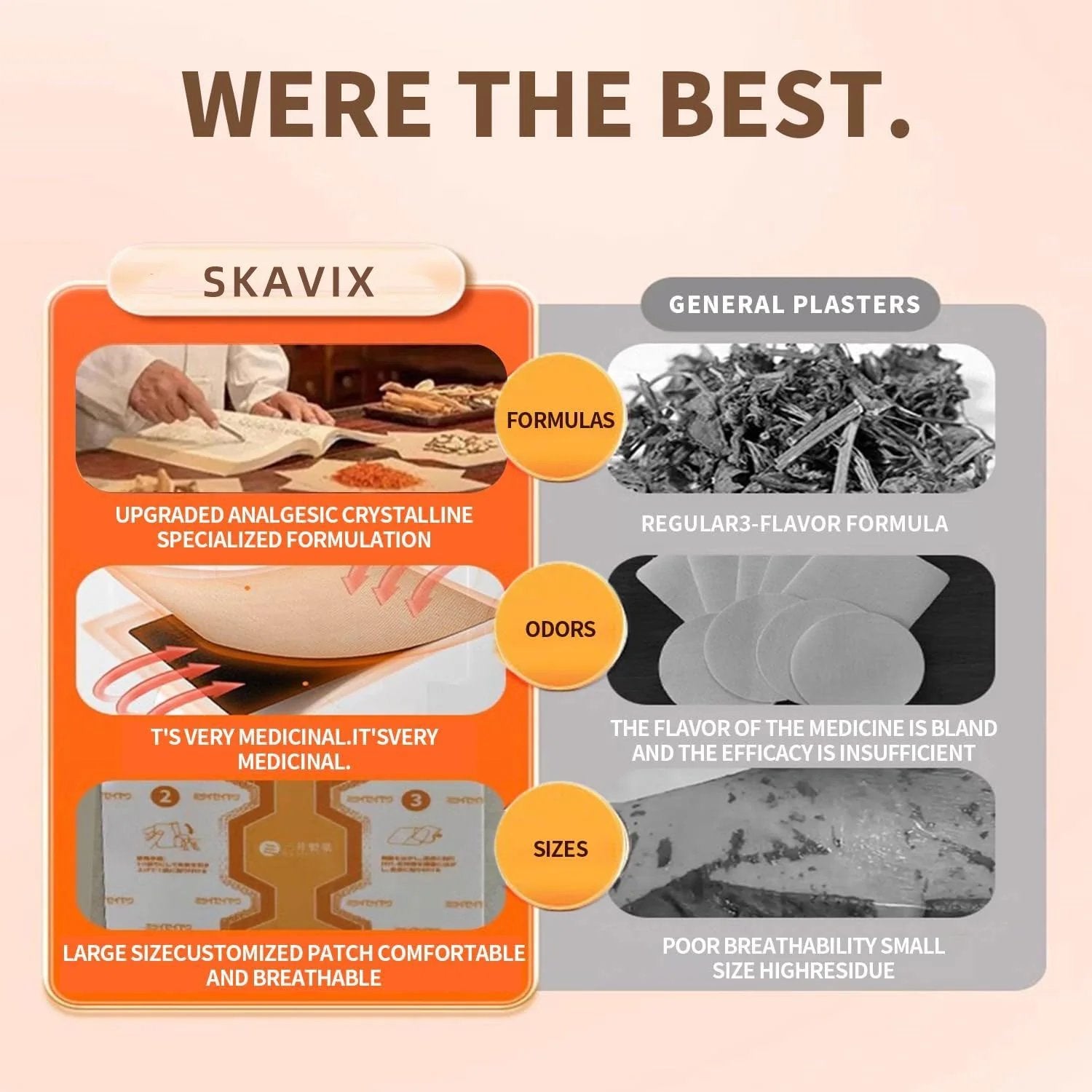 ✨SKAVIX™ Back Pain Patch Natural Pain Relief Patches for Knee Neck Shoulder and Joint Pain Muscle Soreness Arthritis Relief