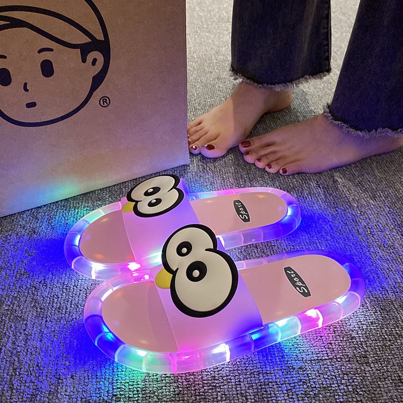 Rainbow Step · LED Light-Up Matching Slippers