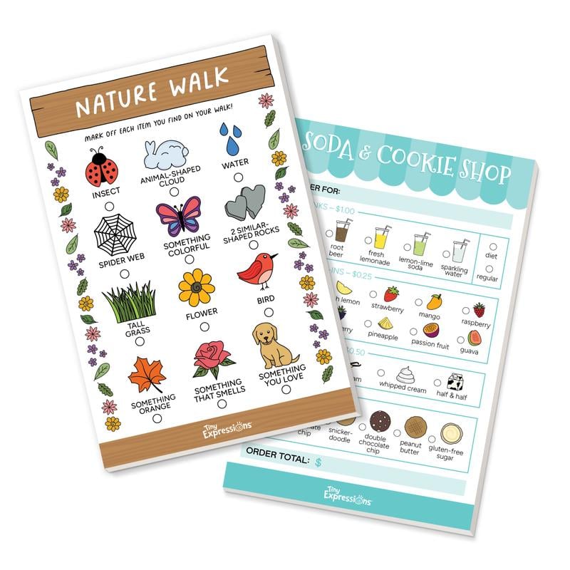 🔥Last Day 49% OFF - 🥳 Pretend Play Notepads | 2-Pack | 50 Pages Each ✨