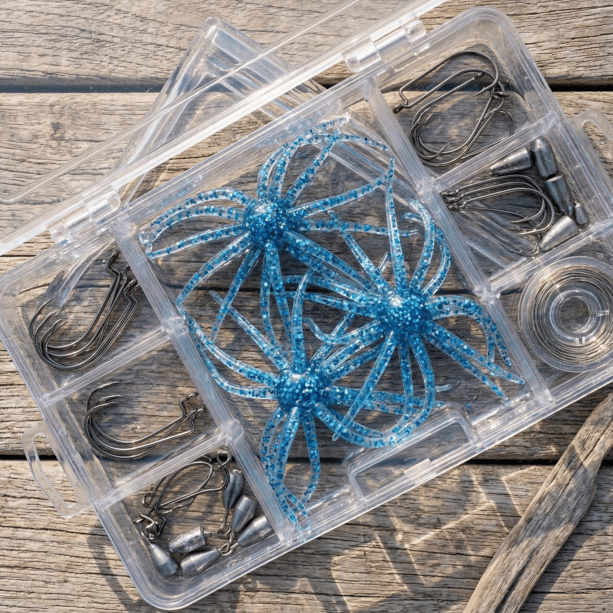 🔥Tentacle Soft Plastic Fishing Lure, Finesse Bass Bait for Drop Shot Wacky Rig, Slow Sinking