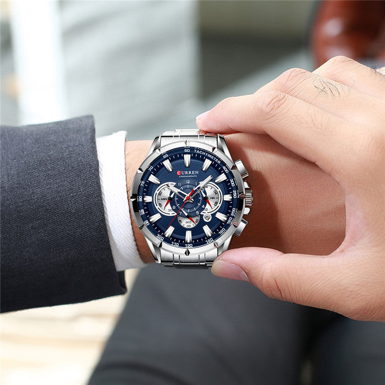 Curren Men's Luminious Pointers Premium Watch (Dial 4.8cm) - CUR181