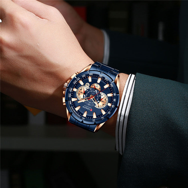 Curren Men's Luminious Pointers Premium Watch (Dial 4.8cm) - CUR181