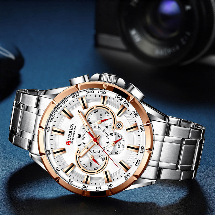 Curren Men's Luminious Pointers Premium Watch (Dial 4.8cm) - CUR181