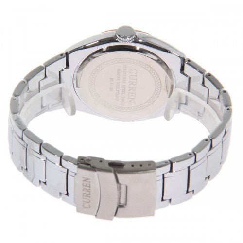 Curren Quartz Men's Stainless Steel Watch (White 4.8cm Dial) - CUR078
