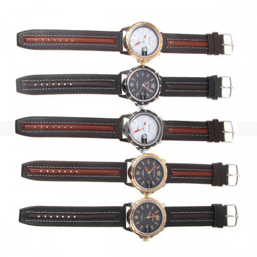 Curren Men's Watch with Leather Band (Dark Chocolate 4.4cm Dial) - CUR091