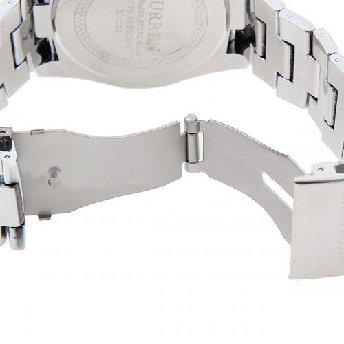Curren Quartz Men's Stainless Steel Watch (Black 5.2cm Dial) - CUR094