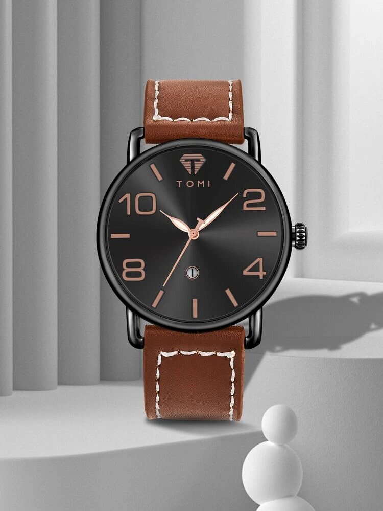 TOMI T-035 Men Wrist Watch Quartz Date Round Dial