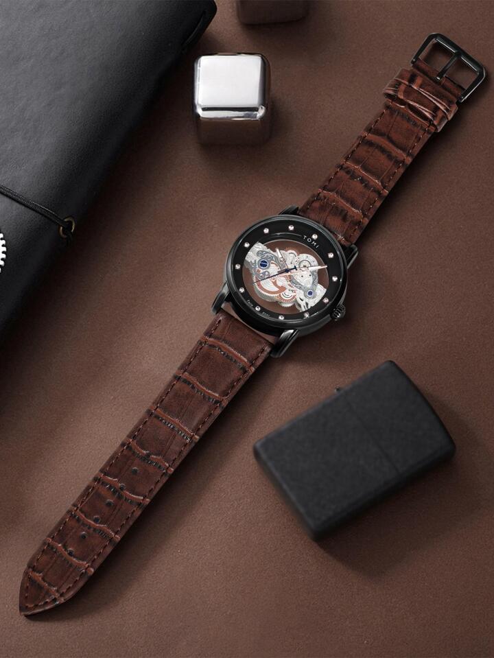 TOMI T-102 Face Gear Dual Strap Watch