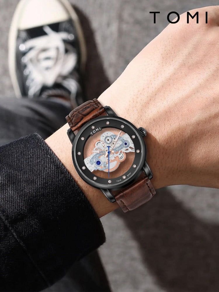 TOMI T-102 Face Gear Dual Strap Watch