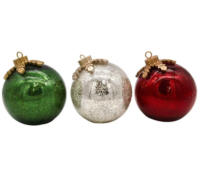 🔥60% OFF⏰50,000+ sold!🎅Glass Tabletop Christmas Ornaments【3ct】🔔🎁