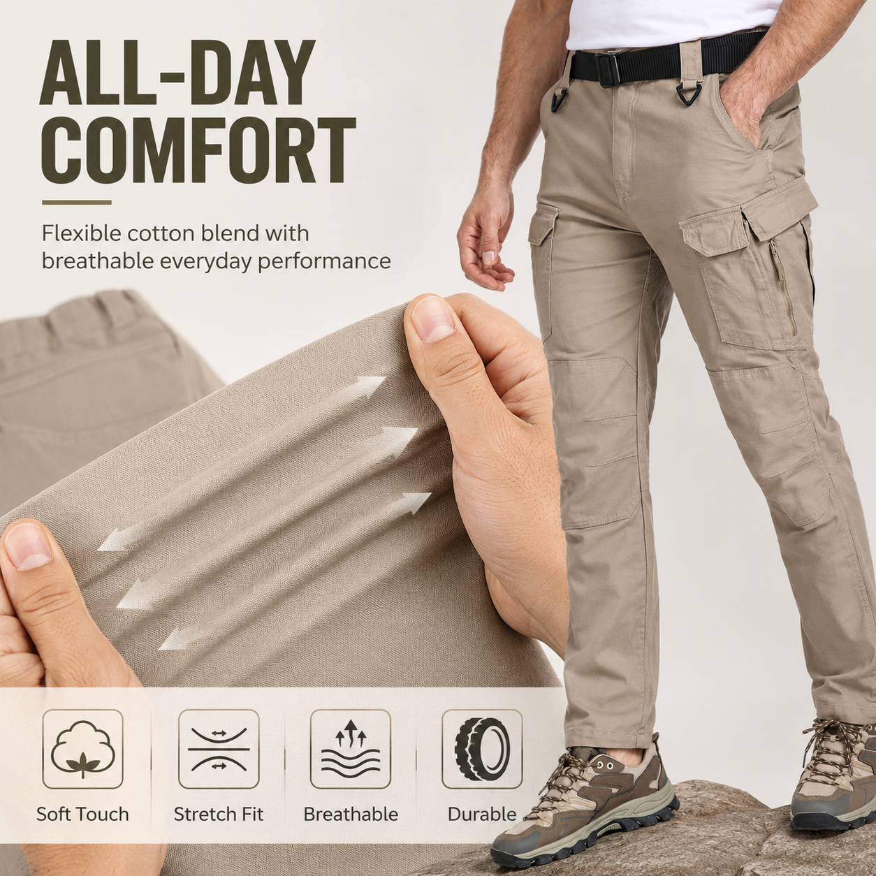π Men's Tactical Cargo Pants
