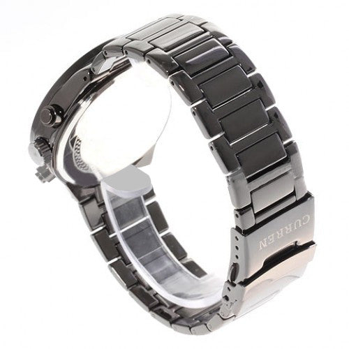 Curren Men's Black Stainless Steel Waterproof Chronograph (Black 4.2cm Dial) - CUR088