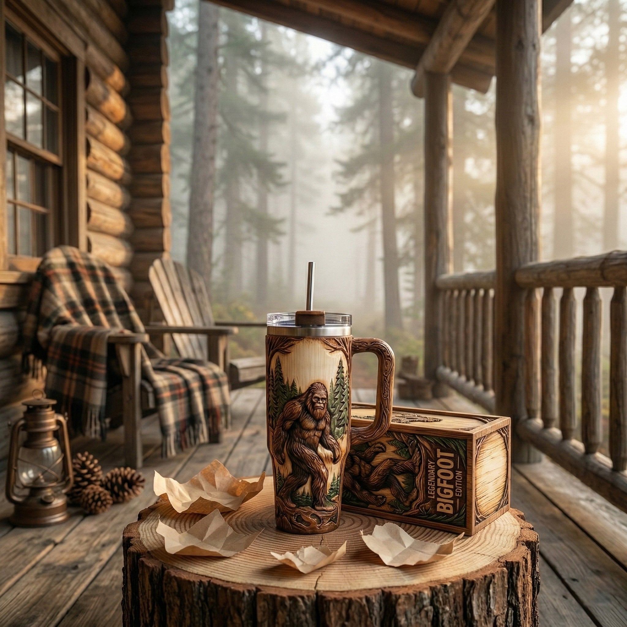 🌲✨ "Secret of the Woods" Limited Series: Touch the Legend of the Wild Tumbler