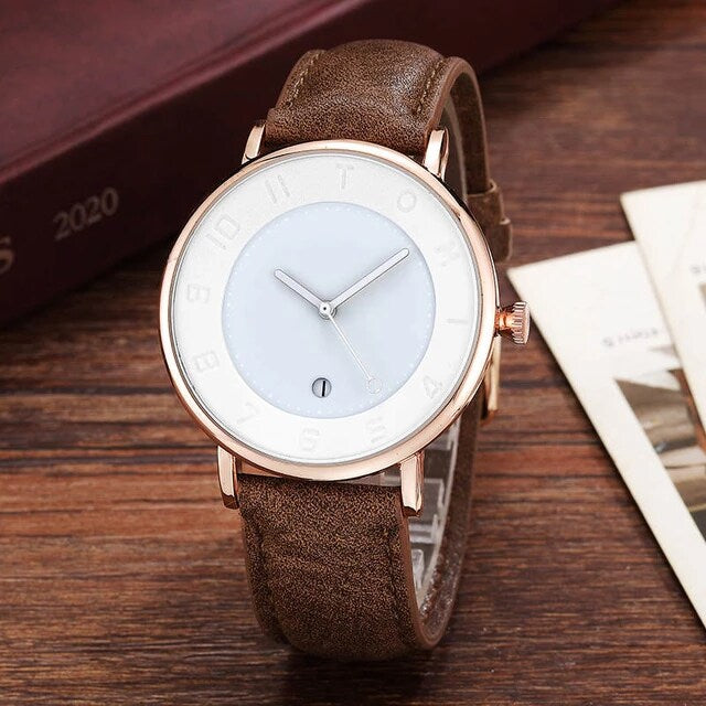 TOMI T-085 Men's Watch Date Quartz Round Dial