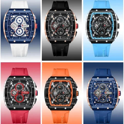 CURREN Men's Sports Rectangular Watch (Dial 4.7cm) - CUR221