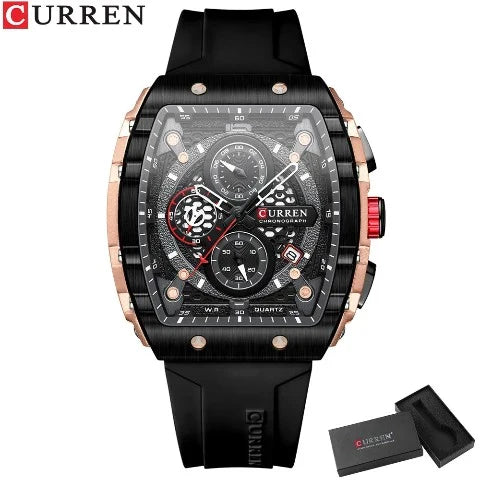 CURREN Men's Sports Rectangular Watch (Dial 4.7cm) - CUR221