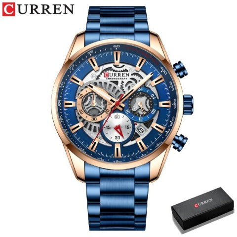 Curren Men's Full Steel Chronograph Watch (Dial 4.5cm) - CUR212