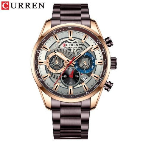Curren Men's Full Steel Chronograph Watch (Dial 4.5cm) - CUR212