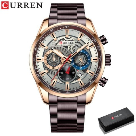 Curren Men's Full Steel Chronograph Watch (Dial 4.5cm) - CUR212