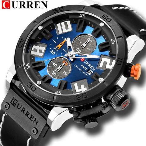 Curren New Men's Chronograph Watch (Dial 4.6cm) - CUR 165
