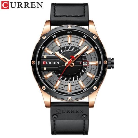 Curren Men's Waterproof Leather Band Watch (Dial 4.8cm) - CUR209