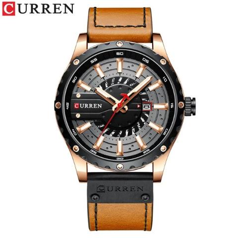 Curren Men's Waterproof Leather Band Watch (Dial 4.8cm) - CUR209