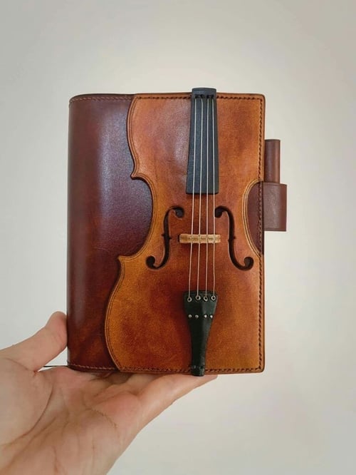 🔥HOT SALE - Vintage Violin Leather Notebook - Retro Lined Journal for Writing, Musical Gift for Musicians, Music Teachers & Music Lovers(Buy 2 Free Shipping)