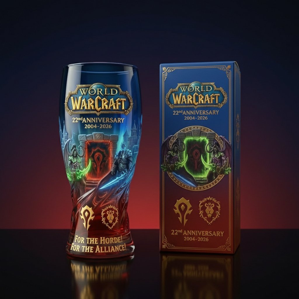 WoW 2004-2026 22nd Anniversary Glass
