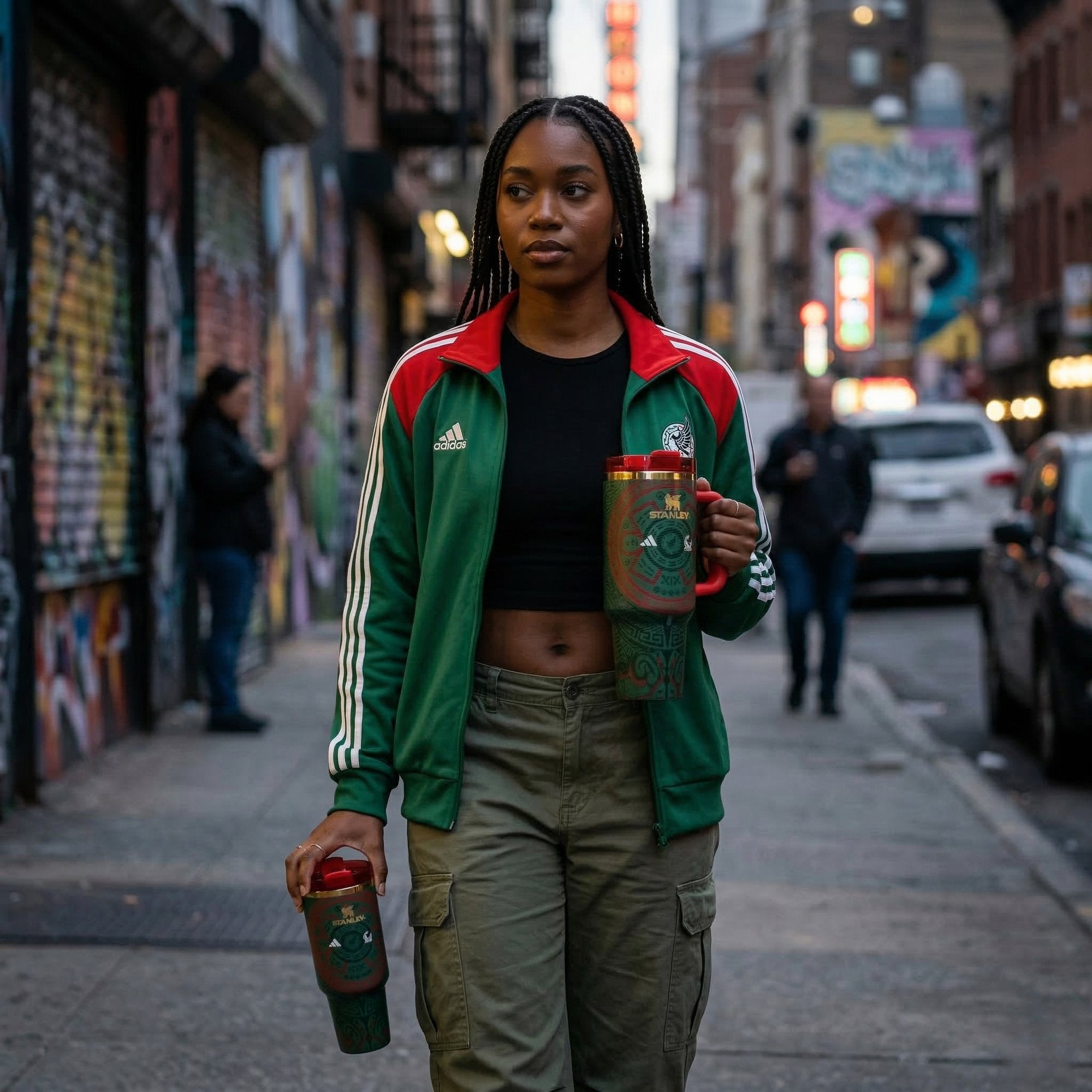 2026 World Cup Exclusive: Stanley 40oz Tumbler with Handle - Mexico Aztec Pattern Edition