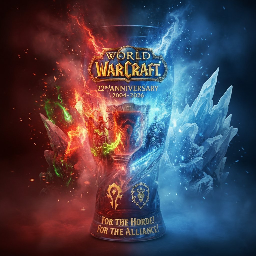 WoW 2004-2026 22nd Anniversary Glass