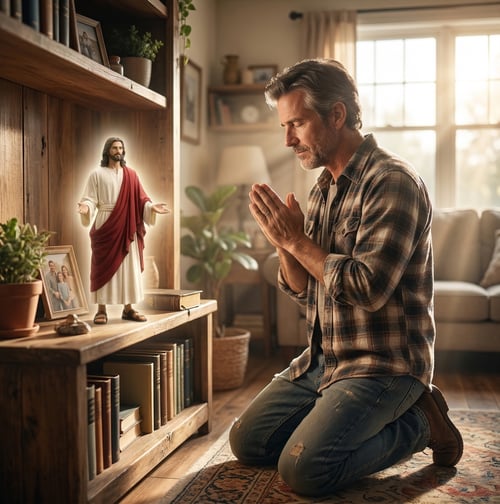 Sacred Design Jesus Collectible - A Divine Gift for Home Prayer & Spiritual Comfort