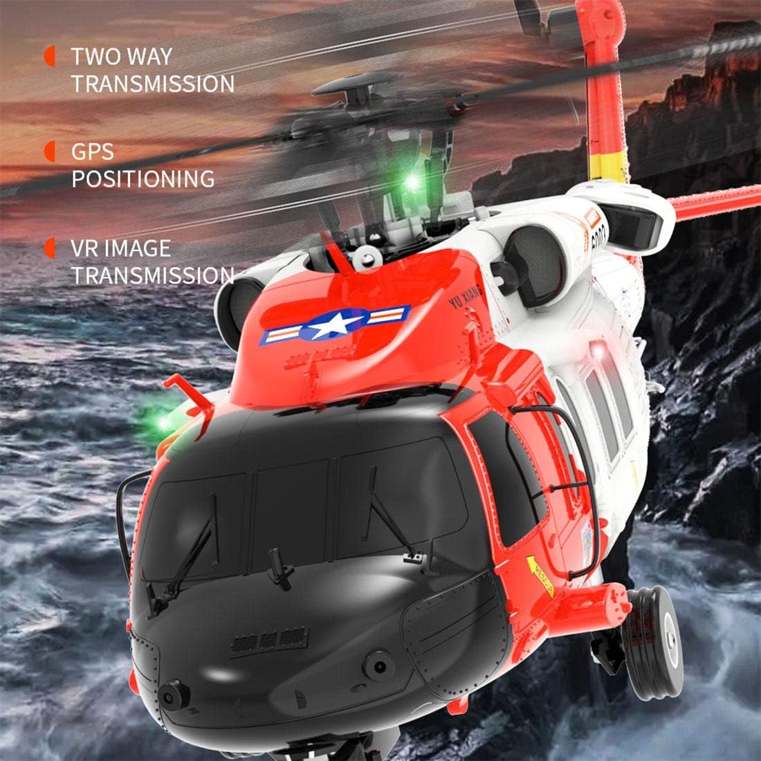 🔥HOT SALE 49% OFF✨Yu Xiang F09-S RC Helicopter, 1/47 Scale 2.4G 6CH Gyro RC Helicopter w/ GPS Intelligent Control System