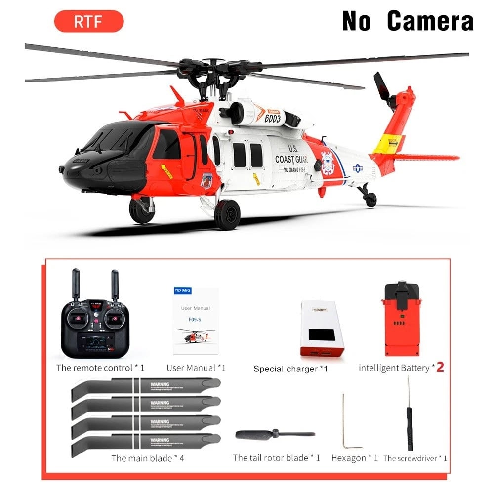 🔥HOT SALE 49% OFF✨Yu Xiang F09-S RC Helicopter, 1/47 Scale 2.4G 6CH Gyro RC Helicopter w/ GPS Intelligent Control System