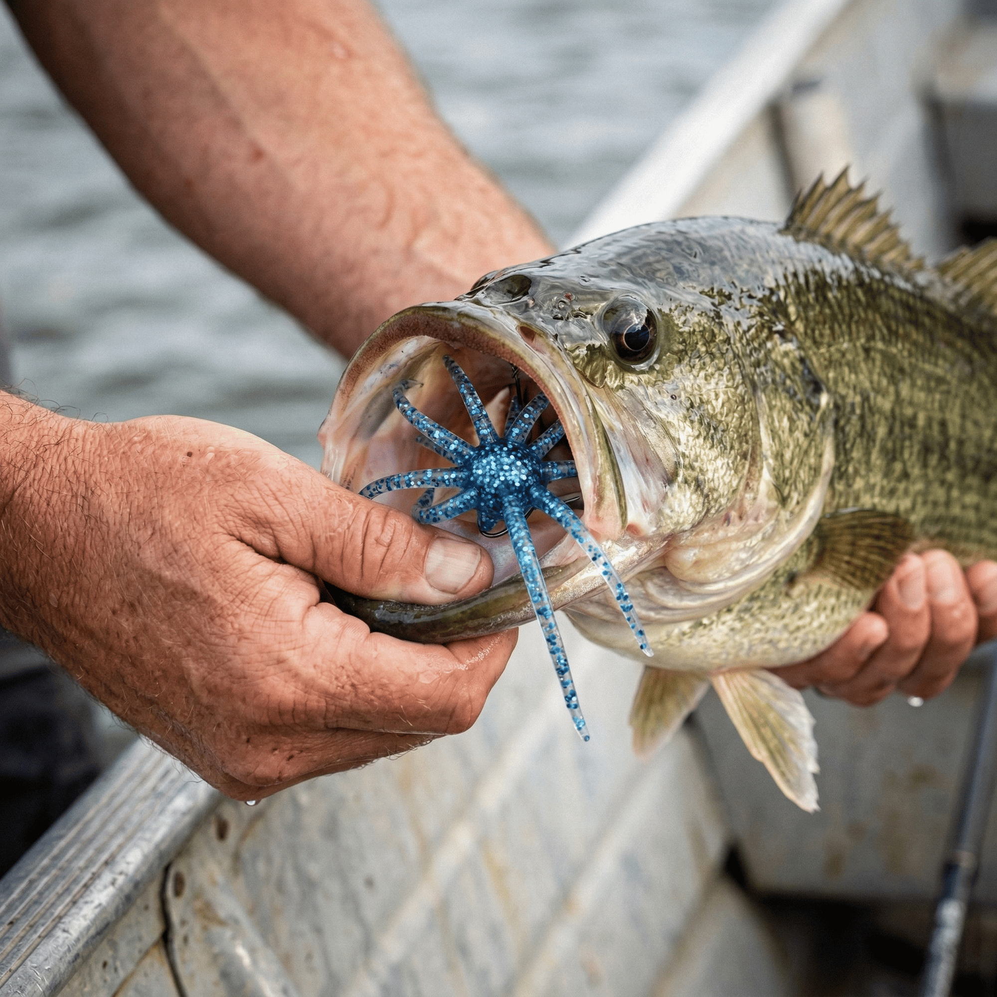 🔥Tentacle Soft Plastic Fishing Lure, Finesse Bass Bait for Drop Shot Wacky Rig, Slow Sinking