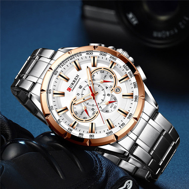 Curren Men's Luminious Pointers Premium Watch (Dial 4.8cm) - CUR181