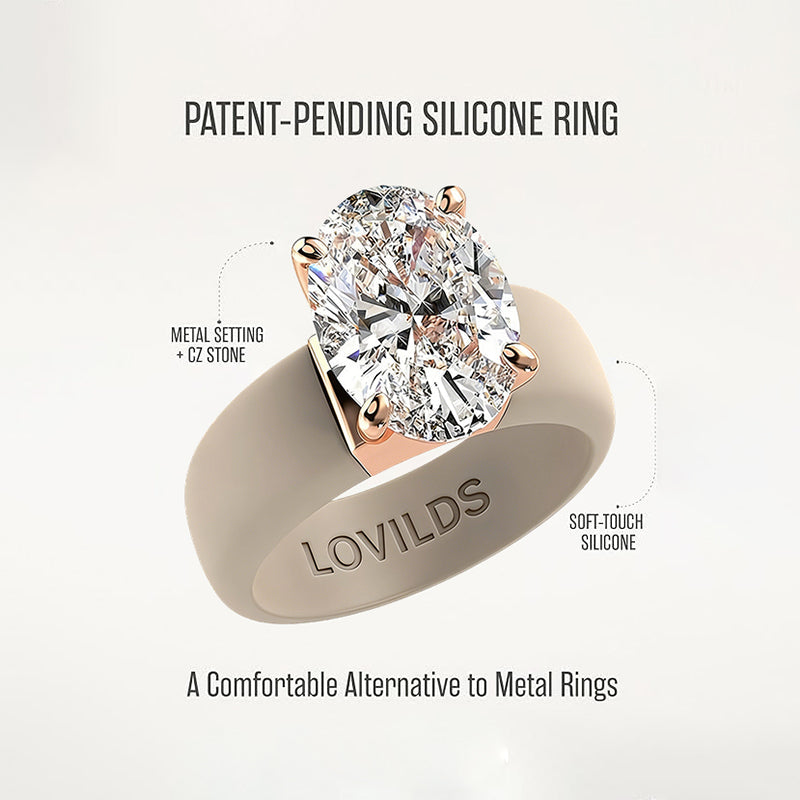 🔥Buy 2 Get 1 Free🔥LOVILDS Silicone Ring – Emerald Cut CZ | Patent-Pending Design