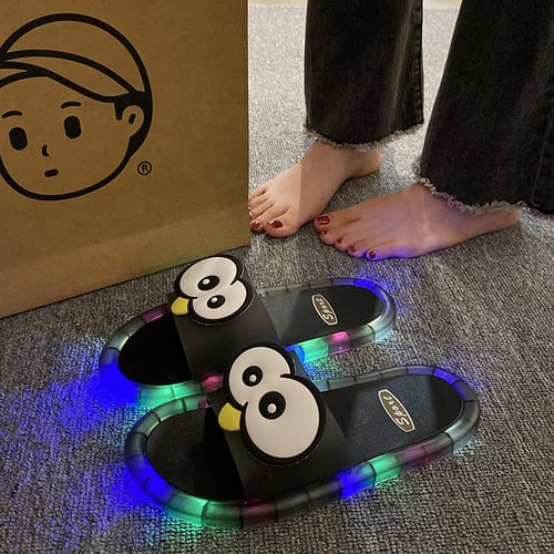 Rainbow Step · LED Light-Up Matching Slippers