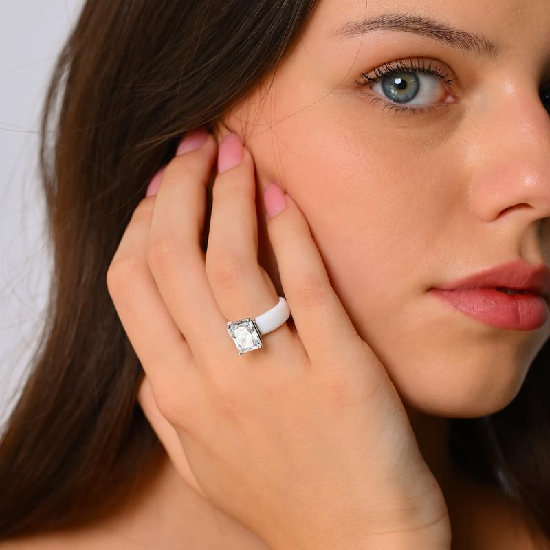 🔥Buy 2 Get 1 Free🔥LOVILDS Silicone Ring – Emerald Cut CZ | Patent-Pending Design