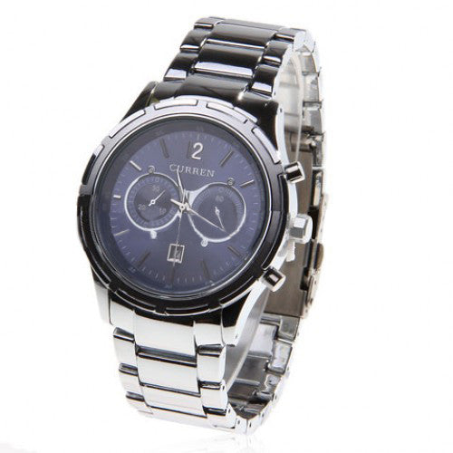 Curren Men's Stainless Steel Watch and Dual Chronograph (Blue 5cm Dial) - CUR068