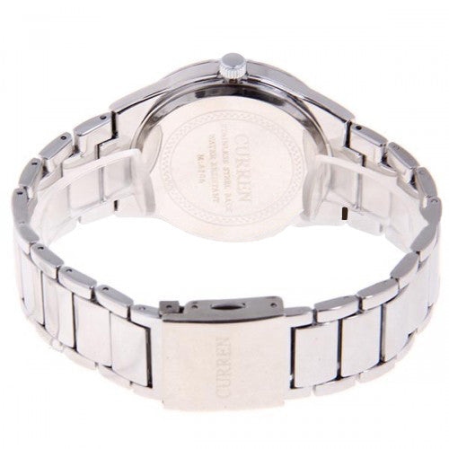 Curren Men's Watch with Stainless Steel Band (White 4.3cm Dial) - CUR011