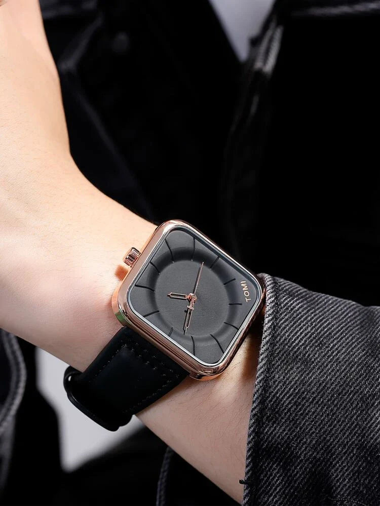 TOMI T-093 Men's Wrist Watch Square Dial