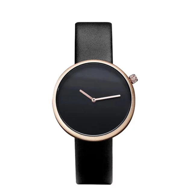 TOMI T-078 Unisex Watch Round Dial Leather Strap