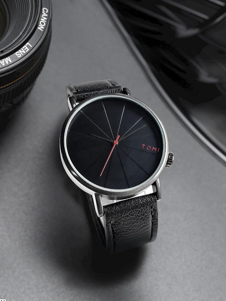 TOMI T-082 Round Dial Quartz Slim Dial Watch